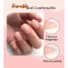 Morily Solid Pink Short Square Press on Nails - 24Pcs UV Finish Jelly Glossy Stick on False Nails for Women - Buy Online on GoSupps.com