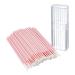100Pcs Micro Applicator Brush with Portable Travel Case Mini Cotton Swabs for Makeup Dental Care Cleaning Disposable Makeup Applicator for Eye black Lip Liner Makeup Remover (Pink)