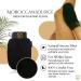 Moroccan Black Soap and Exfoliating Glove Kit for Body Scrub | Dead Skin Remover & Deep Pore Cleanser | Olive Based Soap & Kessa Mitt | Includes Toiletry Bag | Moroccan Sou - Buy Online on GoSupps.com