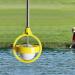 PINMEI Golf Ball Retriever Tool - Automatic Extendable Stainless Steel for Water Hazards - White/Yellow - Perfect Gift for Golfers - Buy Online on GoSupps.com