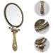 FRCOLOR Vintage Brass Mirror Folding Double-Sided Mirror Handheld Makeup Mirror Metal Cosmetic Mirror for Women Girls - Buy Online on GoSupps.com