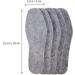 Buy 5 Pairs Wool Shoe Insoles | Winter Warm Felt Inserts for Men & Women | Soft Cushion Boot Insoles - Grey - Buy Online on GoSupps.com