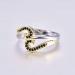 925 Sterling Silver Twist Ring with Simulated Black Spinel | Perfect Wedding & Mother's Day Gift - Size 6 US - Buy Online on GoSupps.com