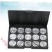 Outanaya 15 Eyeshadow Case Empty Cosmetic Travel Makeup Case Cosmetic Cases for Traveling Empty Makeup Silver - Buy Online on GoSupps.com
