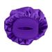 MELTU 1 Pack Hair Bonnet for Sleeping Satin Bonnet with Wide Elastic Band Silk Hair Wrap for Sleeping Soft Sleep Cap Purple