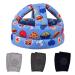 Baby Head Protector & Baby Knee Pads for Crawling Infant Safety Helmet & Walking Baby Helmet for Age 6-36 Months Blue Football(1+3)