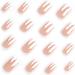 Nude French Glitter Square False Nails Set | 24Pcs Press On Nail Tips with Glue | Women's Coffin Nail Art - Buy Online on GoSupps.com