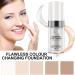 Color Changing Liquid Foundation Flawless Full Coverage Face Makeup Base Natural Color Concealer Cream Sunscreen Non-greasy Long Lasting (2pcs) - Buy Online on GoSupps.com