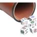 Leatherette Dice Cup with Poker Dice and Felt Lining - Perfect for Playing Yahtzee, Farkle, and Liars Dice - Buy Online on GoSupps.com