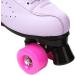 Women's Double Row High Top Roller Skates - Purple with Flash Wheels, Size 40 (US Women 8.5) - Includes Shoe Bag - Indoor/Outdoor Skating - Buy Online on GoSupps.com