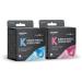 Amazon Basic Care - Kinetic Muscle Sports tape 5m x 5cm Pack of 2 Blue/ Pink Blue Pink