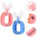 Ultechnovo U-Shaped Toothbrush Set for Kids - Sustainable Silicone Portable Toothbrushes for Children - 4 Pack Household Essential - Buy Online on GoSupps.com
