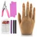 Silicone Practice Hand for Acrylic Nails - Female Nail Trainning Practice Hand, Flexible Bendable False Fake Nail Hand Mannequin Life Size Hand for Nails Practice Hand with Soft Touch