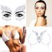 Blindery Rhinestone Face Jewels Rave Festival Face Gem Mermaid Chest Gem Crystal Eyes Face Stickers for Women and Girls 2PCS