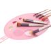 Makeup Palette 3 in 1 Silicone Makeup Mat with Brush Cleaner and Vanity Protector Design for Mixing Foundation Eye Shadow Nail Art Gel Cosmetic Brush Washing Easy to Clean Pink