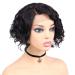Short Curly Bob Lace Front Wig Black Pixie Cut Brazilian Human Hair 8 - 180% Density Side Part 1B Lace Frontal - Buy Online on GoSupps.com