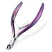 Cuticle Trimmer Cuticle Nippers Clippers Stainless Steel Hangnail Remover Extremely Sharp Cutter Pedicure Manicure Tool, opove X7 Rainbow Gradient