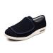 Mens Comfy Warm Plush Fleece Arthritis Edema Swollen House Diabetic Shoes Warm Slip-On Diabetic Shoes Adjustable Elderly Shoes For Elderly Arthritis Edema Swollen Feet ( Color : Dark blue Size :