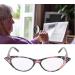 Fashionable 3.0 Reading Glasses for Women | Unisex Red Striped Frame Glare Protective Light Glasses with Storage Etui - Buy Online on GoSupps.com