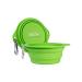 Mighty paw Reisenapf Dog - foldable bowl dog set - 2 pieces (765 g) |Food -like silicone folding bowl dog large - dog -like foldable large - light and leakage -proof (green)