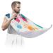 Colorful Handprints Beard Bib Apron Beard Hair Catcher for Men Shaving Fathers Day Anniversary Christmas Gifts for Dad Husband Beard Bib with 2 Suction Cups