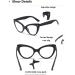 Hubeye Cat Eye Anti Blue Light Glasses for Women - 2 Pairs Oversized Fashion Eyeglasses - Cute Blue Light Readers - 4.0 Diopters - Buy Online on GoSupps.com