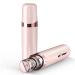 GURELAX - Face hair remover for women battery -operated - LED light Epilier women face poor hair removal face ladies 18 karat gilded head facial epilator all age groups light pink epilator