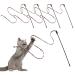 cobee Cat Wand Toys Cat Interactive Wand Toys Leopard Print Cat Wand String Kitten Ribbon Stick Toy Interactive Cat Toys Cat Wands for Cat Kitten Training Exerciser(5 Pieces 30cm)