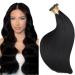 VINBAO I Tip Hair Extensions Human Hair Color 1 Jet Black Hair Extensions Human Hair Cold Fusion Tip Hair Extensions Human Hair 14 Inch 40g Black Itip Hair Extensions Real Human Hair(itip#1-14)