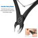 FERYES 1/2 Jaw Cuticle Cutters - Professional Stainless Steel Nail Cuticle Clippers in Black - Buy Online on GoSupps.com