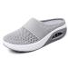 Hawtrytoa Women Air Cushion Slip-On Walking Shoes Orthopedic Diabetic Walking Shoes Orthopedic Diabetic Walking Slip-on Easy Fit Comfy Walking Shoes Light Grey 41