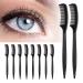 10pcs/set Plastic Eyelash Comb Portable Beauty Make Up Eyelash Separator Tool eyebrow comb metal