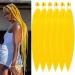 YDDM PRE Stretched Braiding Hair Extensions 26 inch 6packs Extensions Kunsthaar Braids Yellow Hair Extension Art Hair For Braids Jumbo Braids Hair (26 inches Yellow#) 66cm-26 inches (6 Pack) Yellow#
