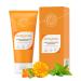 Orange Exfoliating Gel Purifying Exfoliating Gel with Vitamin C Facial Body Scrub for Smooth & Glow Skin Deep Cleansing Pore Hydrating Natural Plant Formula Gentle for All Skin Types(2PCS)