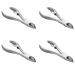 Viodmss 4X Professional Feet Toe Nail Clippers Trimmer Cutters Paronychia Nippers Podiatry Stainless Foot Care Tools