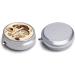 Vintage Mushroom Round Pill Box | 3 Compartment Medicine Organizer | Decorative Metal Travel Pill Case - Buy Online on GoSupps.com