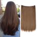 Silk-Co hair extension with rubber band smooth extensions with invisible cord synthetic hair part such as real hair hair sealing hair extensions for women chestnut brown 40cm 40 cm chestnut brown