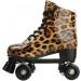 Leopard PU Leather High-top Roller Skates for Women | Indoor/Outdoor Double-Row Skates | Size 38 (US Women 8) | Includes Shoes Bag - Buy Online on GoSupps.com