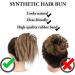 Hair Bun Hairpiece for Women Synthetic Fake Hair Messy Bun Chignon Elastic Flexible Band Scrunchy Scrunchie Curly Hairpiece Synthetic Extension Hair Chignons(Jet black) - Buy Online on GoSupps.com