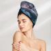 Hair Towel Wrap Quick Drying Turban with Button | Boat Lighthouse Storm Waves Design - Buy Online on GoSupps.com