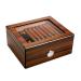 Cigar Boxs Humidors Cigar Humidor with Humidifier Hygrameter Cigar Case Glass Top Desktop Humidor Case Cigar Box with Divider Hold 35 Cigars 56 Cigars a