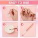 2pcs Nail Art Clean Up Brushes - Rose Gold Metal Rhinestone Handle - DIY Design & Polish Mistake Cleaning - Nail Cleaning Brush - Buy Online on GoSupps.com