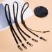 ACCROL 10pcs Adjustable Lanyard Elastic Bands - Portable Necklace Hanger & Reusable Ear Holder Rope - Black Rubber Band for International Shipping - Buy Online on GoSupps.com