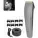 Electric Hair Clippers Hair Grooming Clipper Comfortable Grip Low Noise Strong Power for Home Use for Barber Shop for Men (Knight Silver) - Buy Online on GoSupps.com