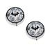 (Bat Pattern) Round Pill Box 3 Compartment Pill Box Mini Decorative Pocket Purse Portable Travel Medicine Tablet Vitamin Holder Organizer Pill Case