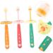 Minkissy Manual Toothbrush Set - 3 Silicone Baby Brushes for Oral Care | Cheetopia Toddler Tooth Cleaning Tool | Nano Material Rotatable Design for Effective Teeth Cleaning - Buy Online on GoSupps.com