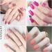 DANNEASY 16 Sheets Nail Polish Stickers - Solid Color Full Nail Wraps for Women - Pink Red Series with Nail File & Cuticle Stick - Acrylic Nail Art - Buy Online on GoSupps.com