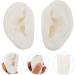 Silicone Ear Cleaning Tools - 1 Pair Simulated Ear Molds for Earring Display (White Olive Green) - Buy Online on GoSupps.com