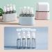 Madenia Travel Bottles Set - 50ml Clear Air Travel Containers for Cosmetics (4 Pieces) with Labels & Storage Box - Blue & Gray - Buy Online on GoSupps.com