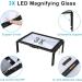 Lofe 3X Enlargement Reading Light - A4 Rectangular LED Magnifier for Seniors | Foldable Stand for Books Maps & Jewelry - Buy Online on GoSupps.com